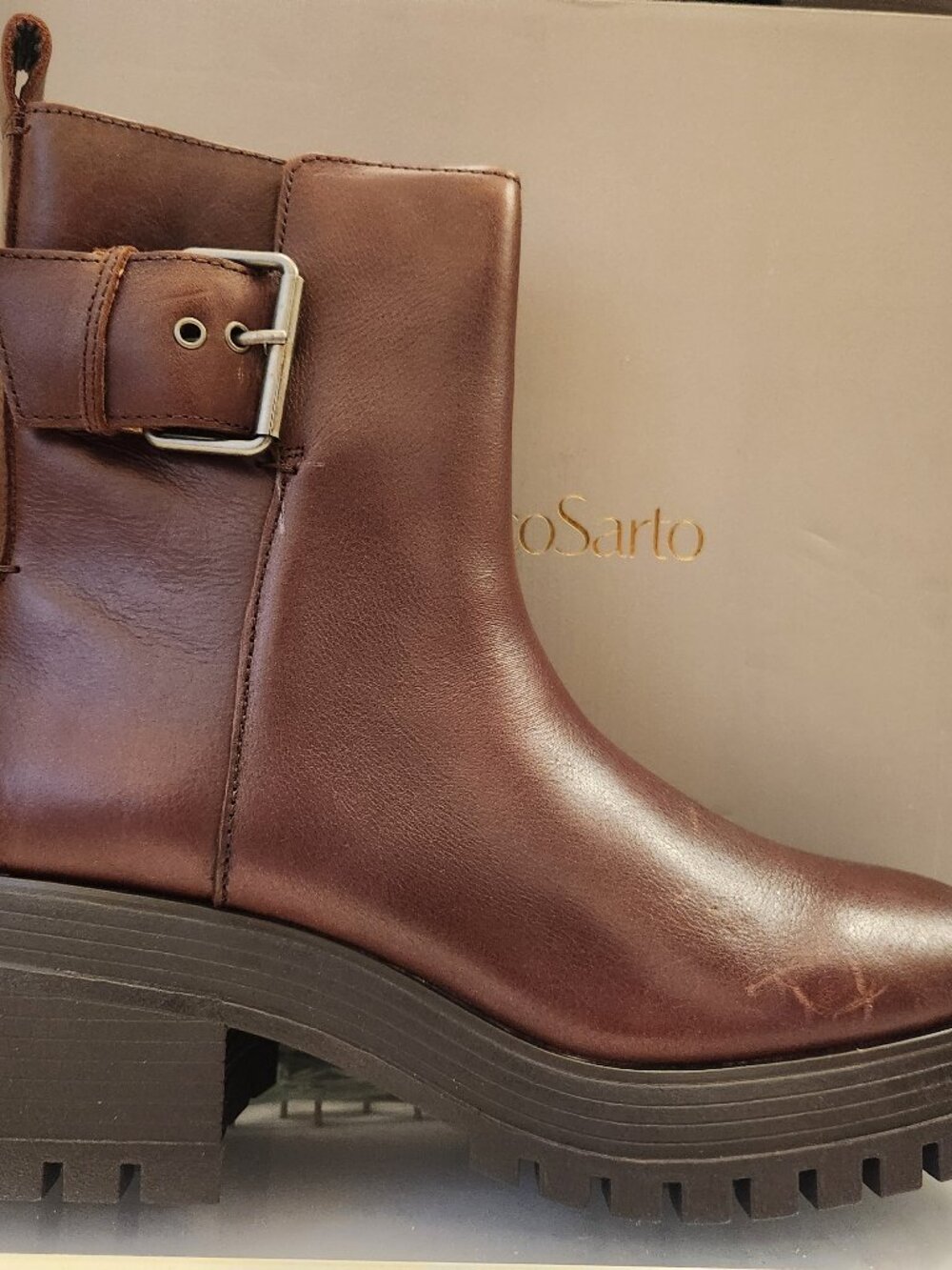 Franco Sarto Leather "Jersey" Boots. NIB. Size 8.5